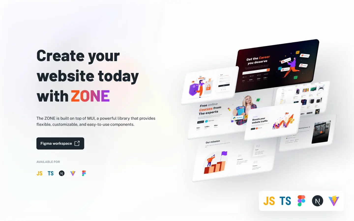 Zone landing page